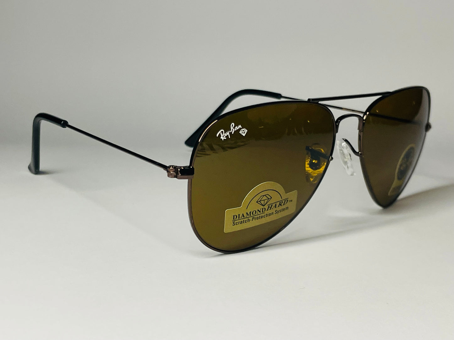Ray ban Aviator Sunglasses-G15 Lenses-Brown Frame brown Lens.