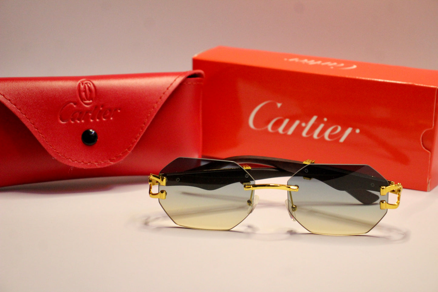 Cartier Tiger Sunglasses-Polarized Lenses-Leather box included