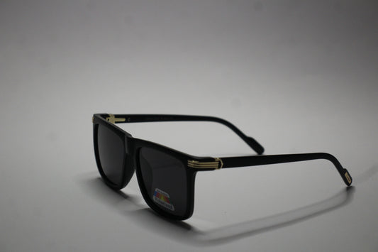 Cartier Black Edition- Black Lenses – Matte Frame with Gold Detailing Sunglasses