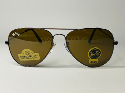 Ray ban Aviator Sunglasses-G15 Lenses-Brown Frame brown Lens.
