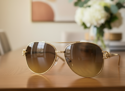 Versace Chopard – Gradient Oval lenses with Signature Detailing sunglasses