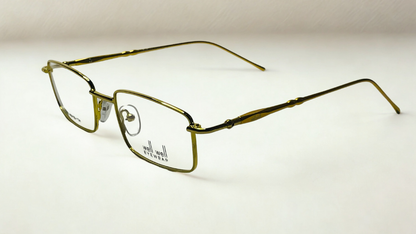 Well Well Dark Golden Metal Frame Glasses
