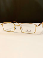 Dark Golden Metal Frame Glasses