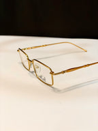 Dark Golden Metal Frame Glasses