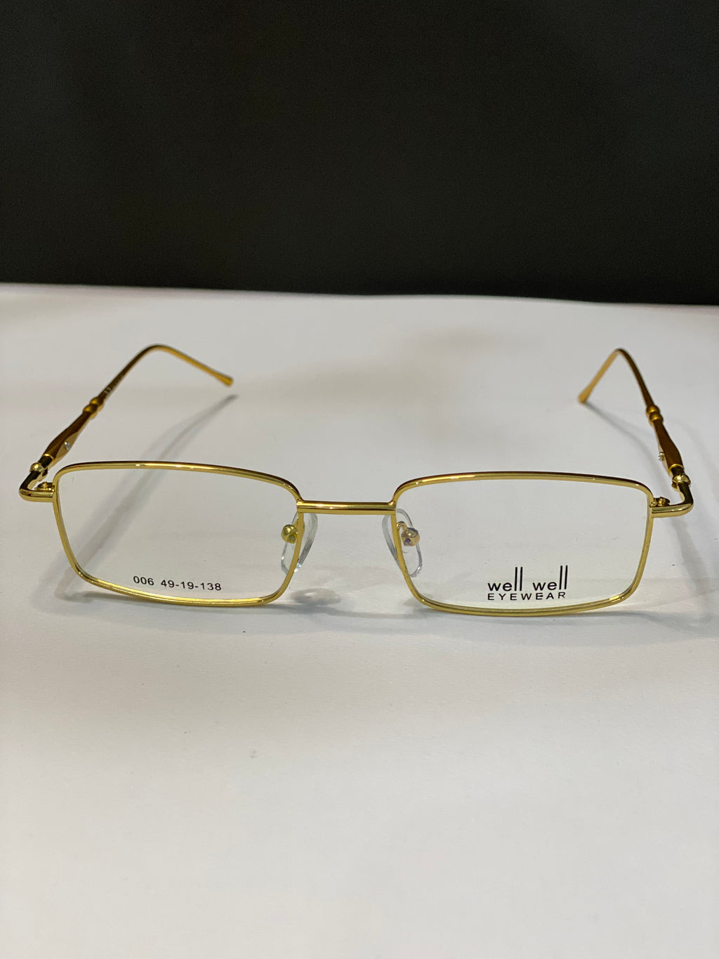 Dark Golden Metal Frame Glasses