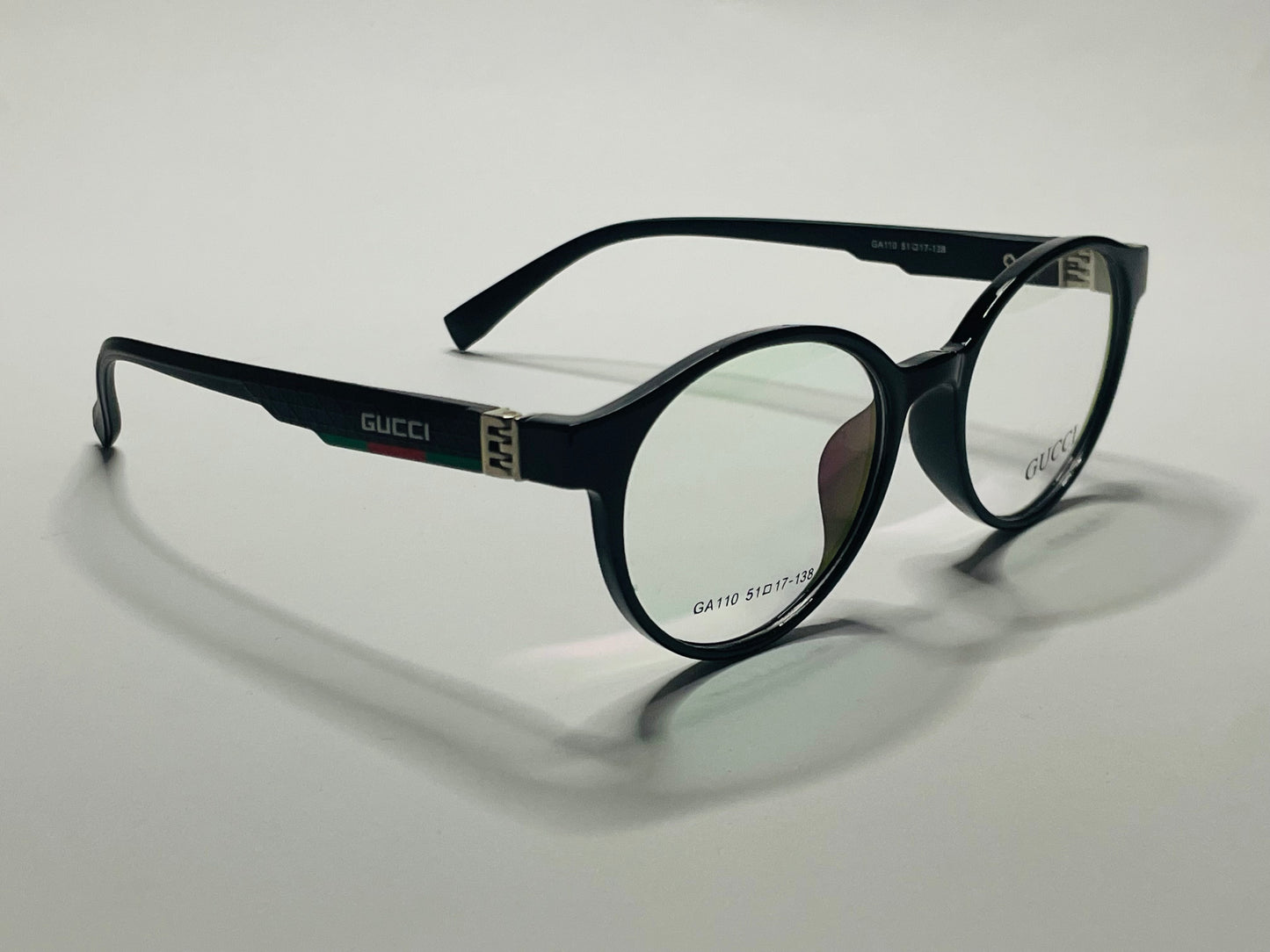 Gucci Signature Plastic Round Frame Glasses