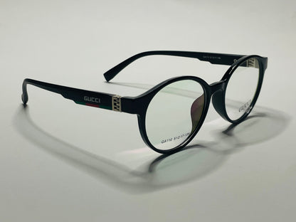Gucci Signature Plastic Round Frame Glasses