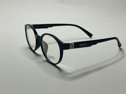 Gucci Signature Plastic Round Frame Glasses