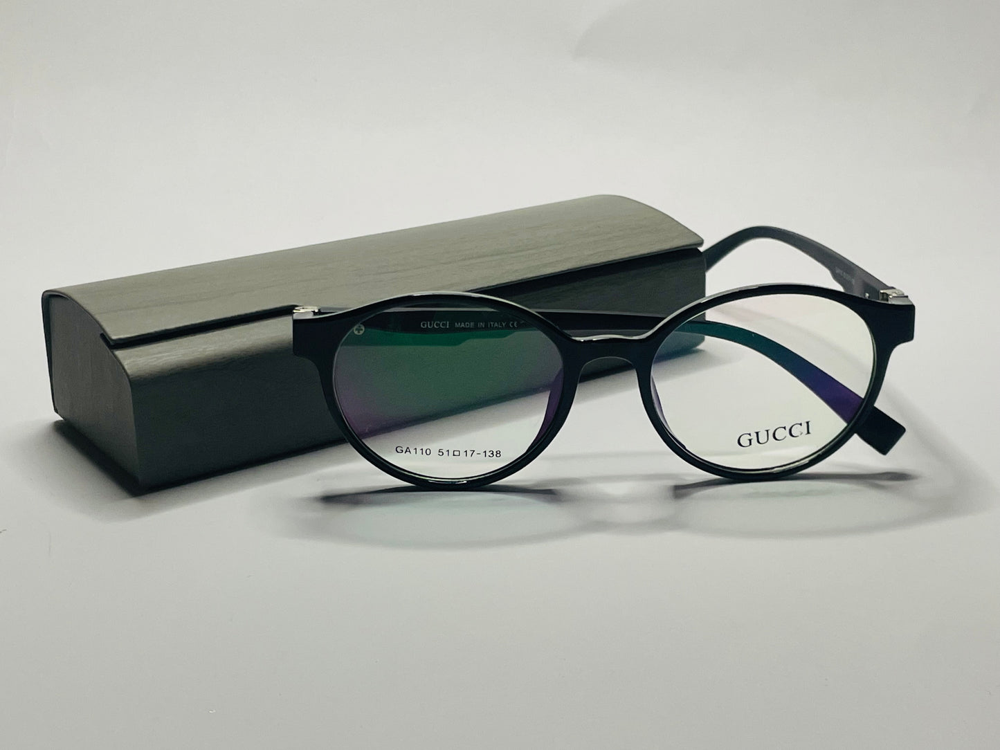 Gucci Signature Plastic Round Frame Glasses