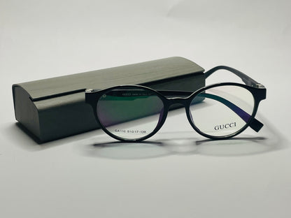 Gucci Signature Plastic Round Frame Glasses