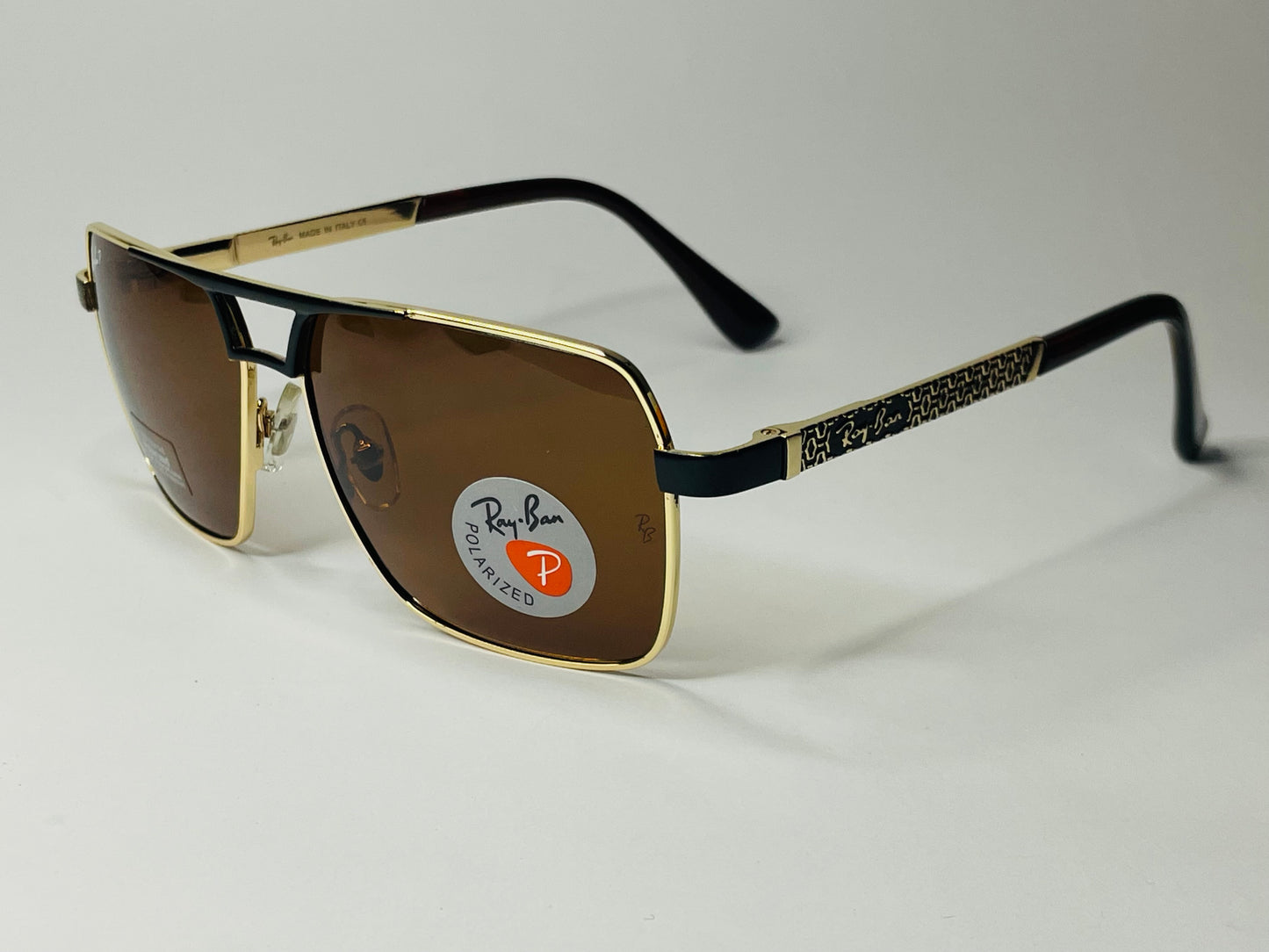 Ray-Ban Gold Edge Sunglasses – Dual Tone Frame-Polarized lenses.