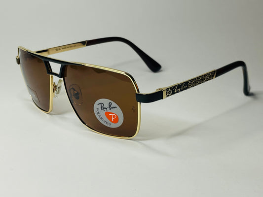 Ray-Ban Gold Edge Sunglasses – Dual Tone Frame-Polarized lenses.