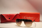 Cartier Gold Aviator Sunglasses – Leather button strap Edition