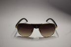 Cartier Gold Aviator Sunglasses – Leather button strap Edition