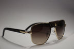 Cartier Gold Aviator Sunglasses – Leather button strap Edition