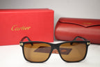 Cartier Black Edition – Matte Frame Sunglasses with Gold Detailing