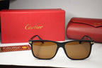 Cartier Black Edition – Matte Frame Sunglasses with Gold Detailing