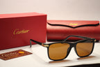 Cartier Black Edition – Matte Frame Sunglasses with Gold Detailing