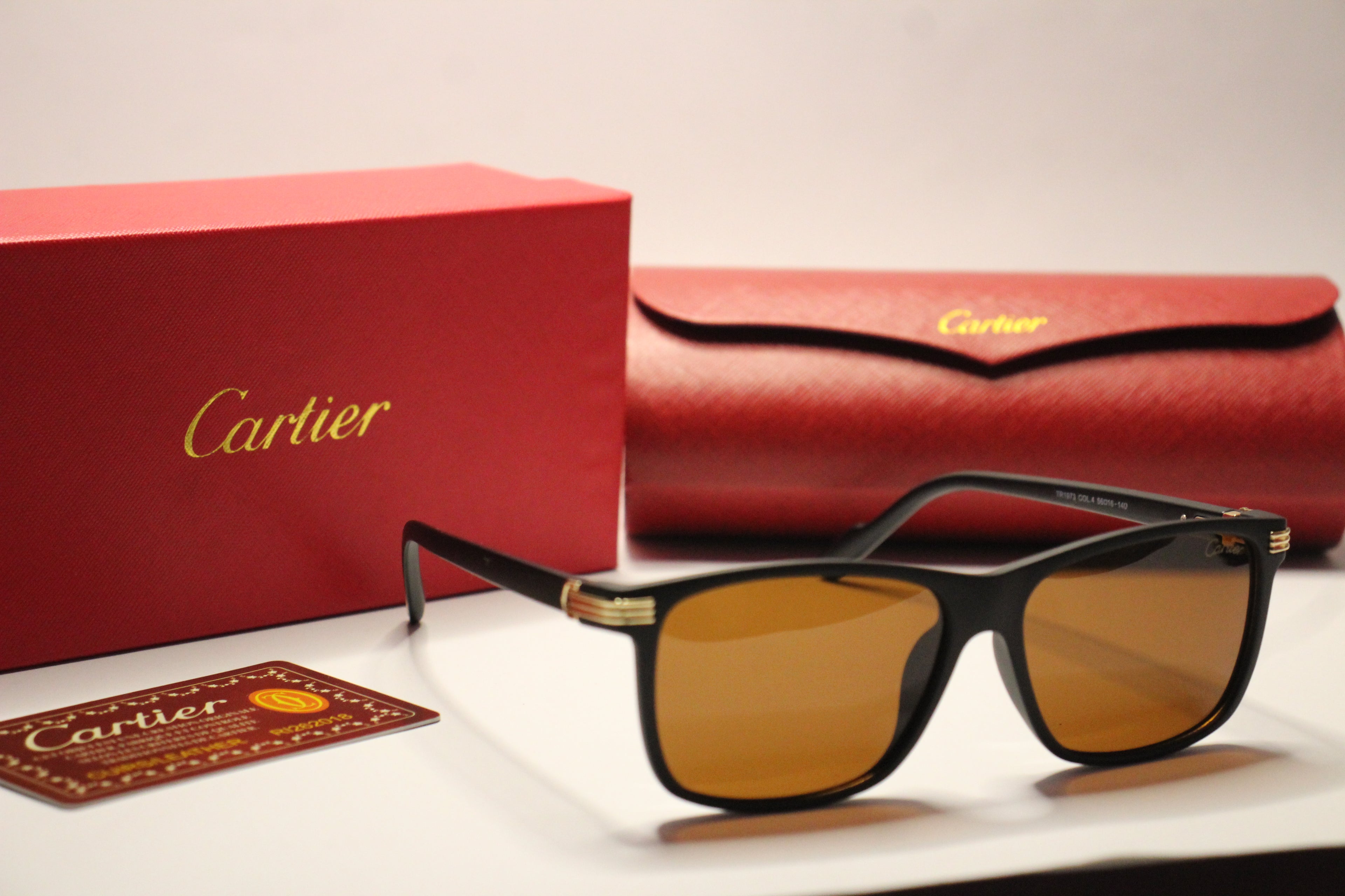 Cartier Black Edition – Matte Frame Sunglasses with Gold Detailing