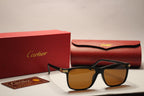 Cartier Black Edition – Matte Frame Sunglasses with Gold Detailing