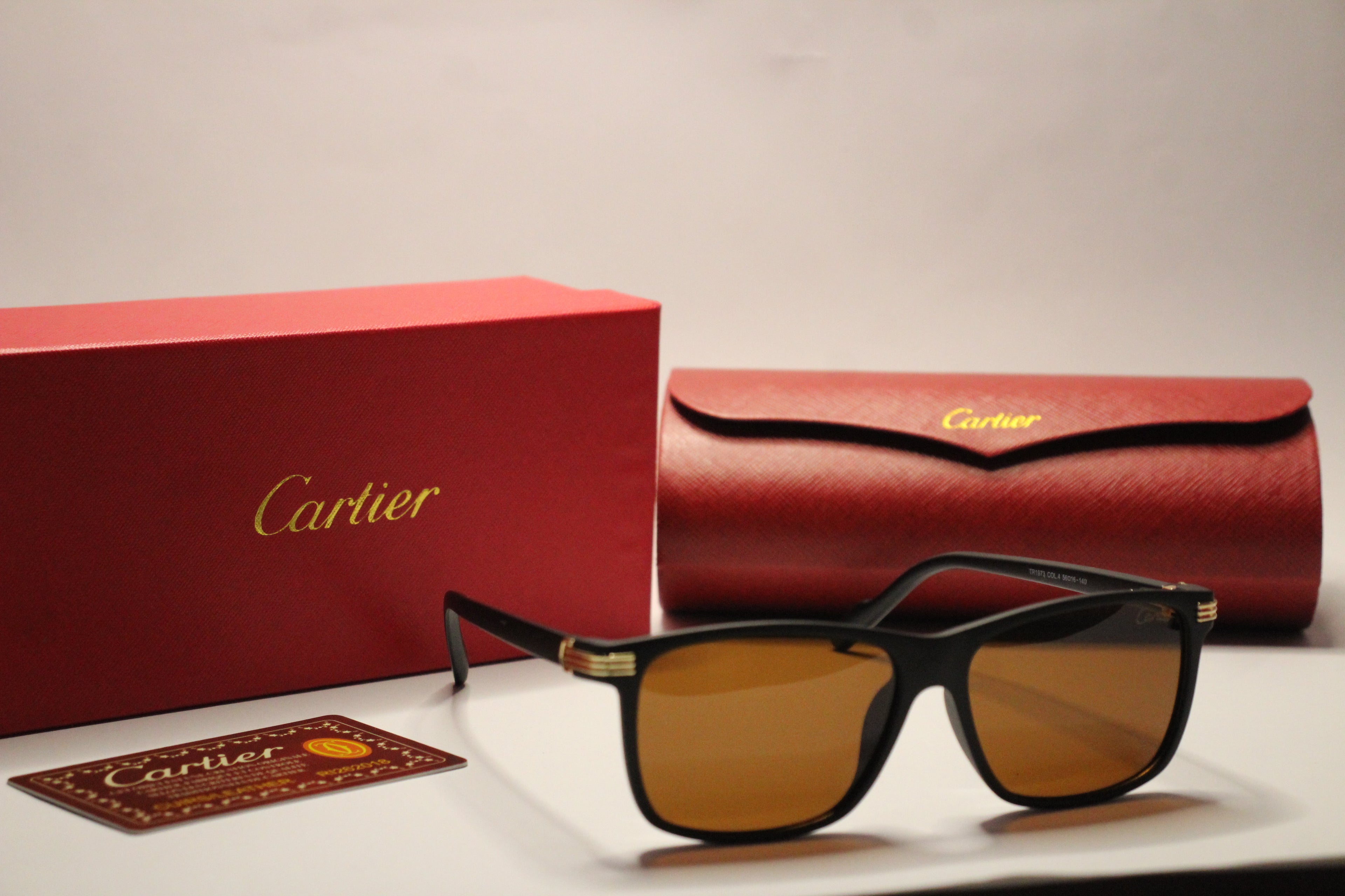 Cartier Black Edition – Matte Frame Sunglasses with Gold Detailing