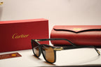 Cartier Black Edition – Matte Frame Sunglasses with Gold Detailing