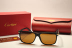 Cartier Black Edition – Matte Frame Sunglasses with Gold Detailing