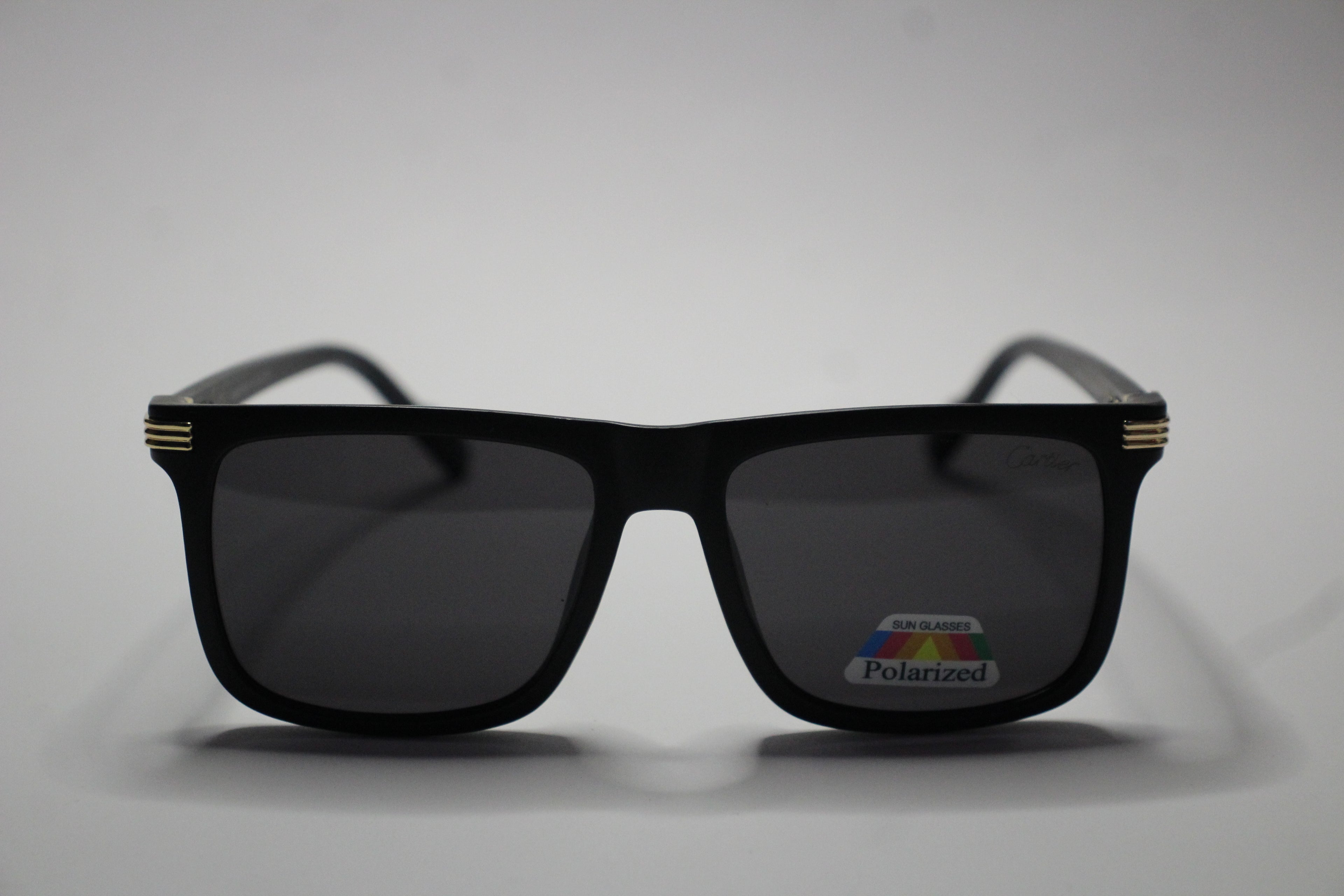 Cartier Black Edition – Matte Frame Sunglasses with Gold Detailing