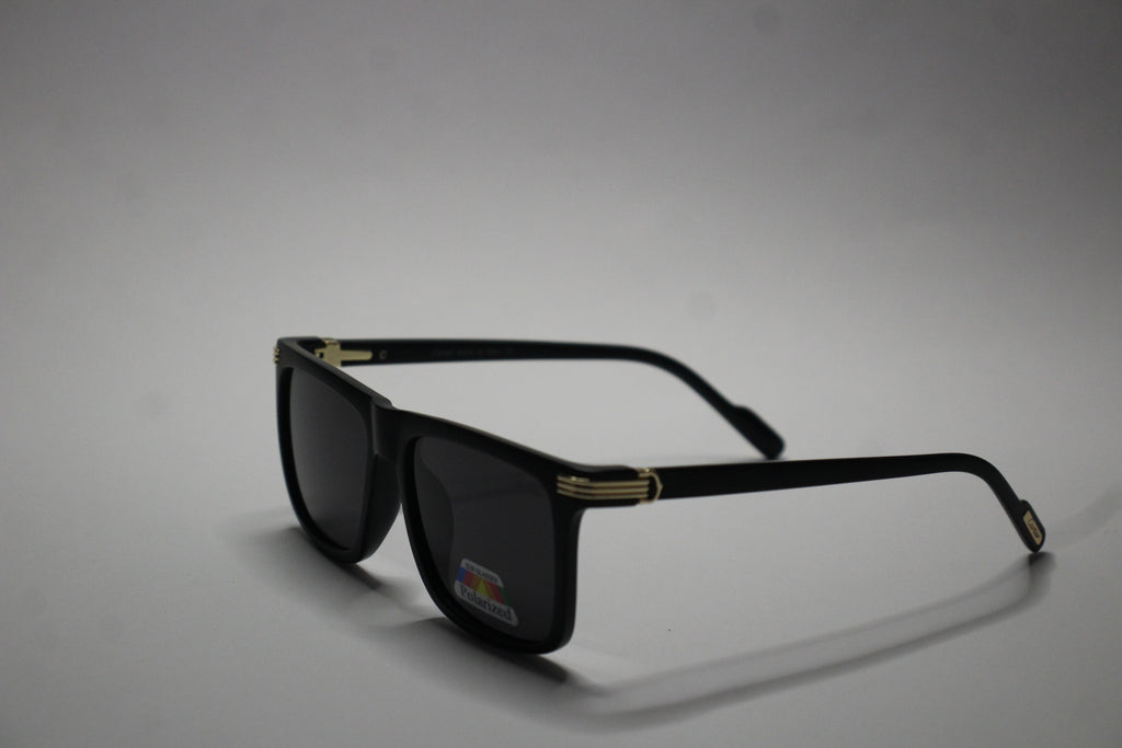Cartier Black Edition – Matte Frame Sunglasses with Gold Detailing