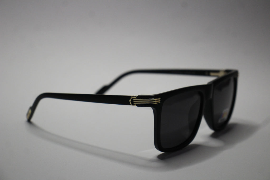 Cartier Black Edition – Matte Frame Sunglasses with Gold Detailing