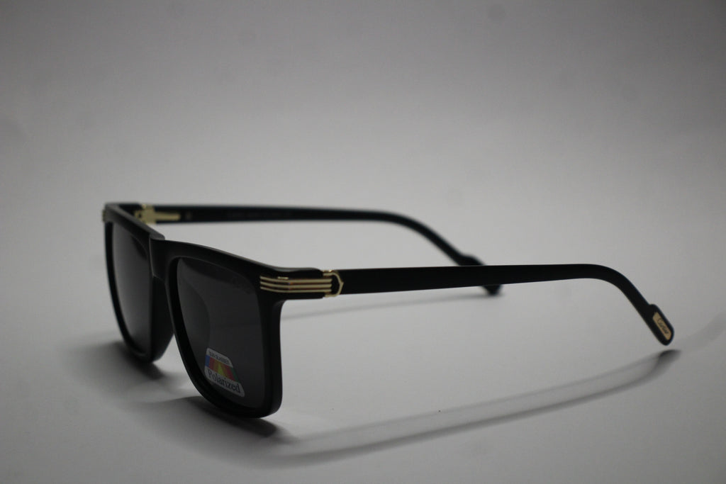Cartier Black Edition – Matte Frame Sunglasses with Gold Detailing