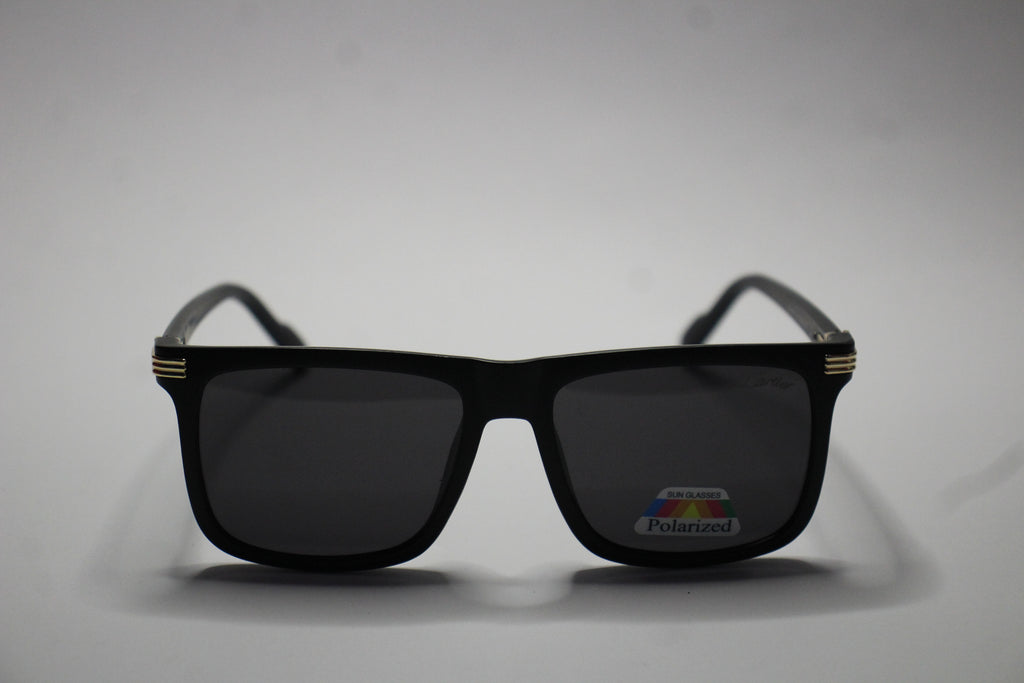 Cartier Black Edition – Matte Frame Sunglasses with Gold Detailing
