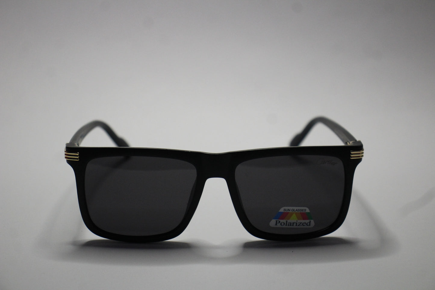 Cartier Black Edition- Black Lenses – Matte Frame with Gold Detailing Sunglasses