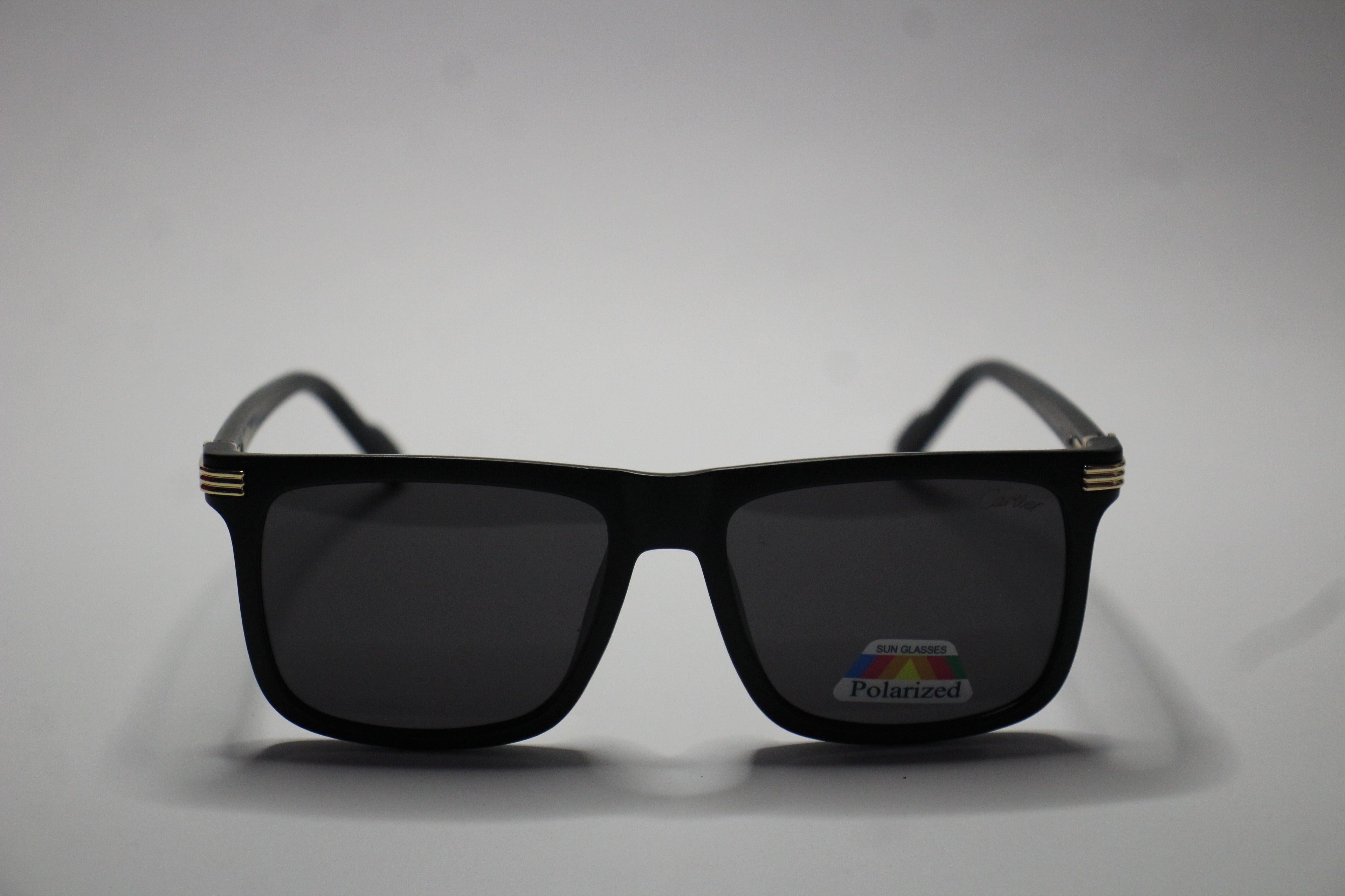 Cartier Black Edition – Matte Frame Sunglasses with Gold Detailing