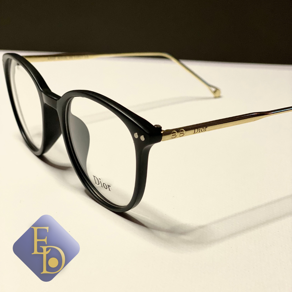 Dior Black & Gold eyeglasses frame