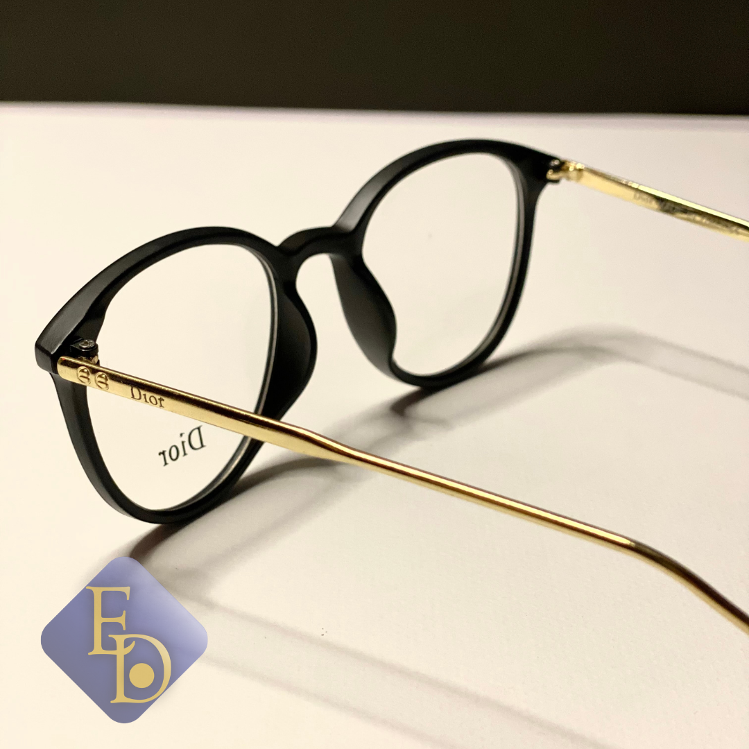 Dior Black & Gold eyeglasses frame